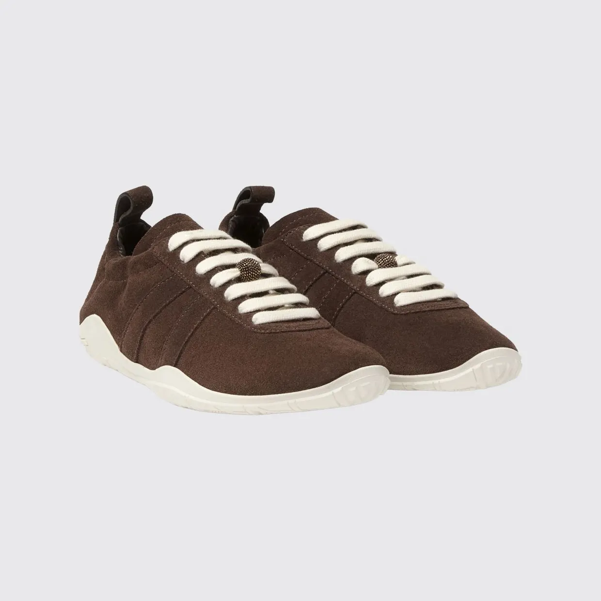 Fabiana Filippi Suede Low-Top Sneakers with Vibram Sole Ebony (ASD216A825M5081269)