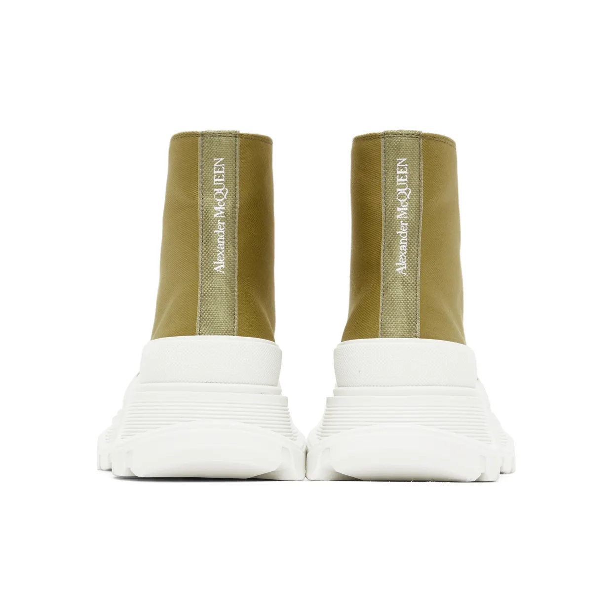Alexander McQueen Green Tread Slick High Sneakers (697080W4U31) (2)