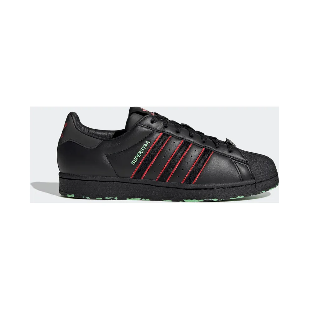 adidas Superstar Schuh Core Black / Cherry Red / Glory Mint (GW8843)