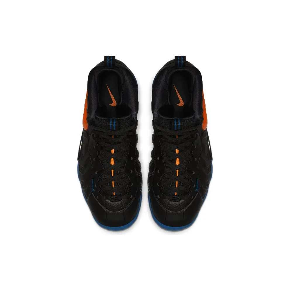 Nike Air Foamposite Pro Knicks (GS) Black/Total Orange-Battle Blue (644792-011)