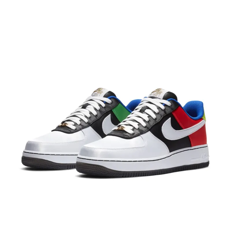 Nike Air Force 1 Low Hidden Message Black/Metallic Silver-Chile Red (DA1345-014)