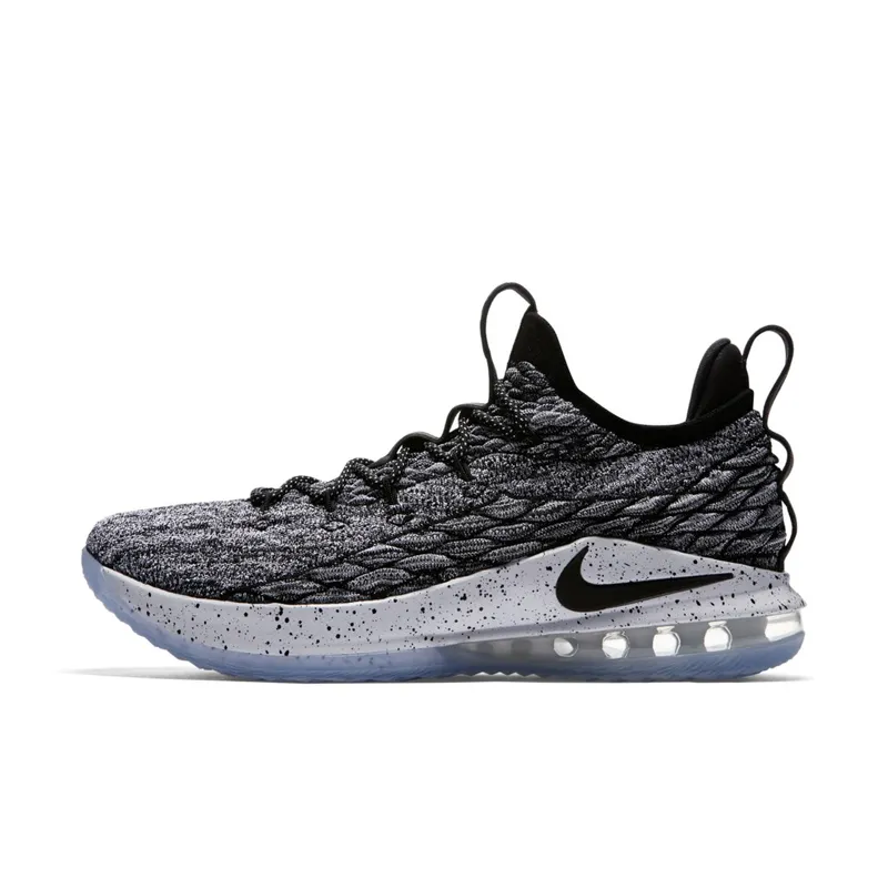 Nike LeBron 15 Low Ashes Black/White-Black (AO1755-002)