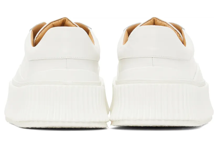 Jil Sander White Leather Platform Sneakers (JI32535A_15621) (2)