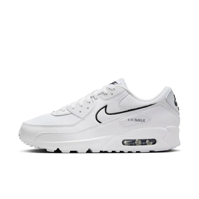 Nike Air Max 90 White Black Outlined Swoosh (HF3835-100)