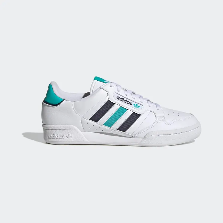 adidas Continental 80 Stripes Cloud White Shadow Navy Semi Mint Rush (GW1705)