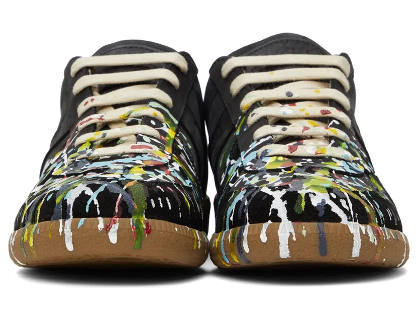 Maison Margiela Off-White & Multicolor Paint Drop Replica Sneakers (S57WS0240 P1892) (2)