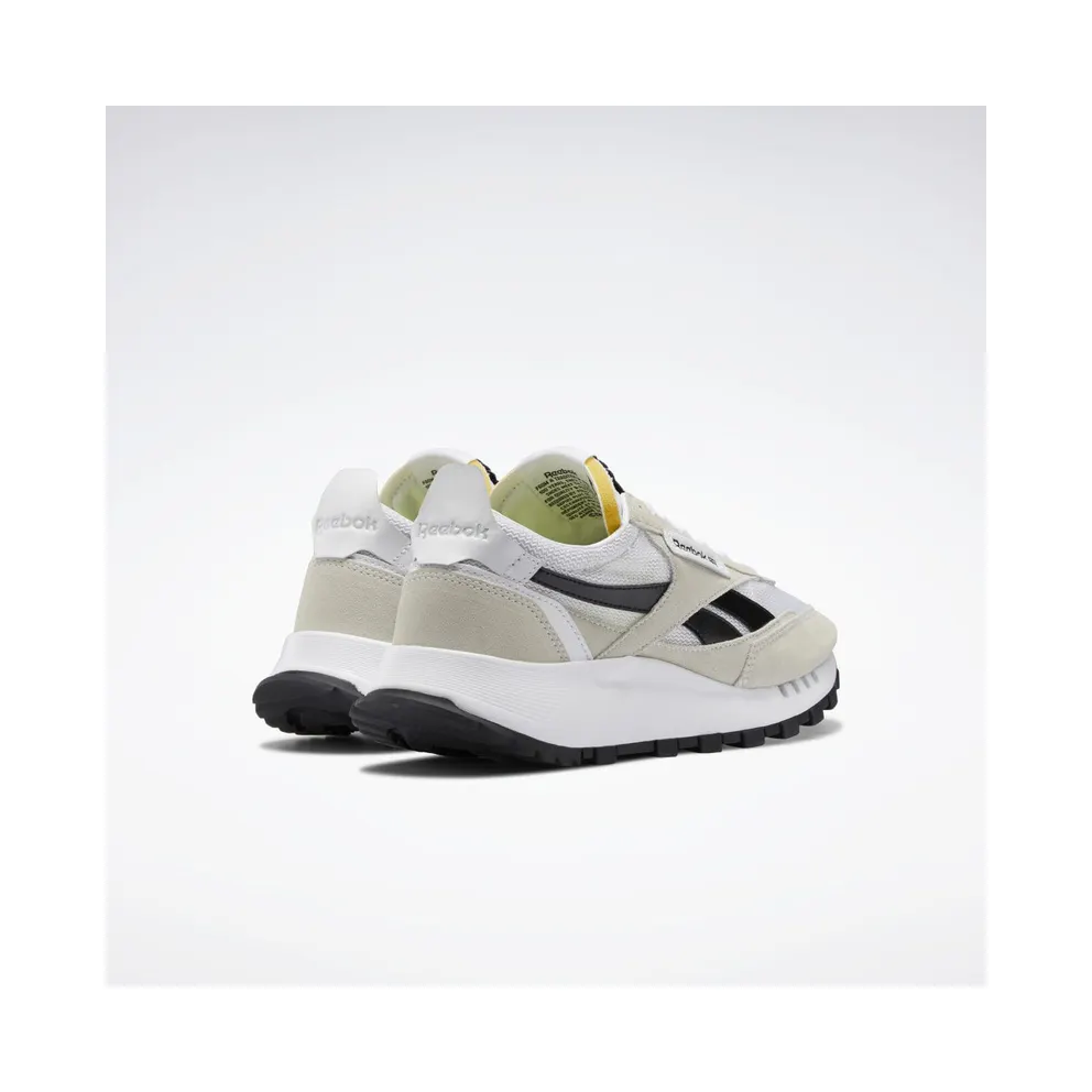 Reebok Classic Leather Legacy Shoes Cloud White / Core Black / Acid Yellow