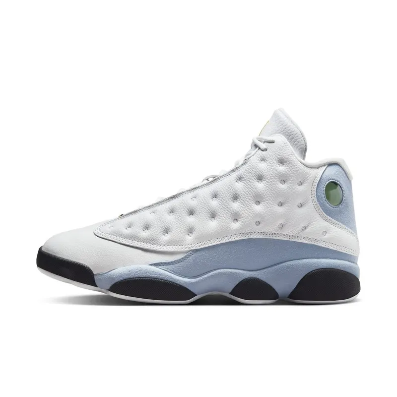 Air Jordan 13 Retro White/Blue Grey/Black/Yellow Ochre (414571-170)