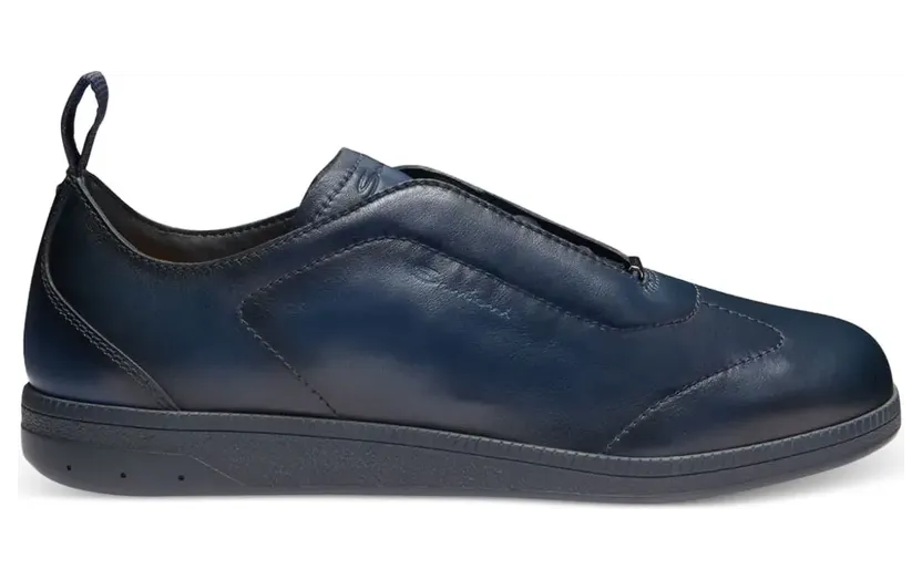 Santoni Klassische Slip-On-Sneakers “Blue” (MBPL22109OCATOIL)