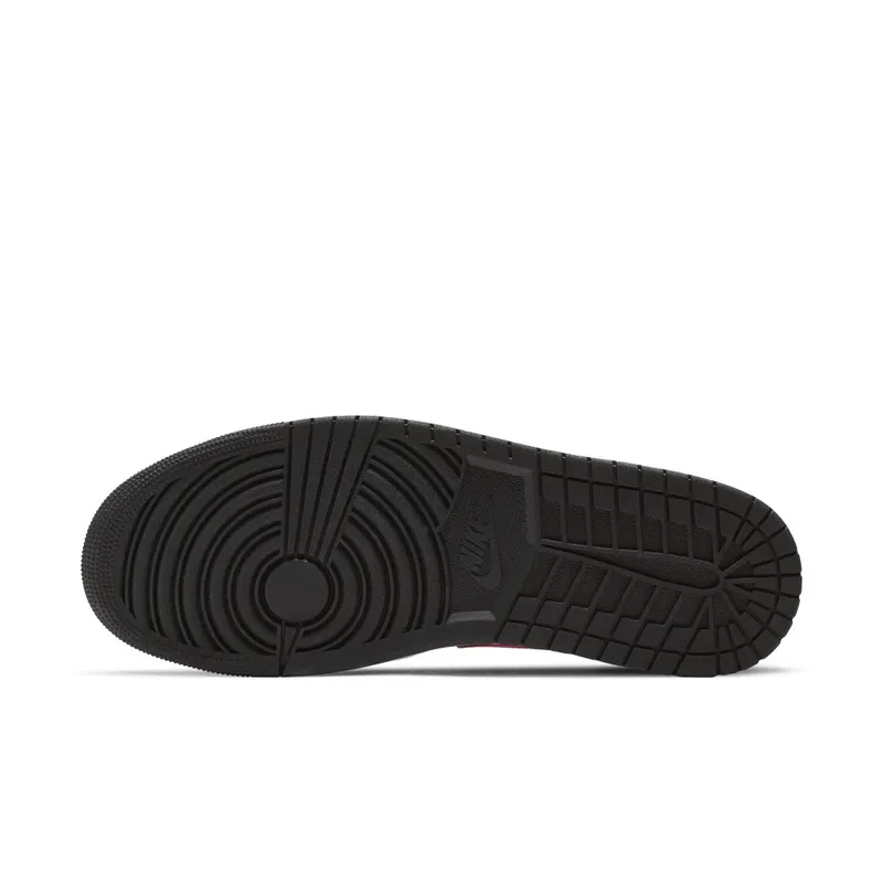 Jordan 1 Mid Pink Shadow Black/Hot Punch-Light Smoke Grey (554724-059)