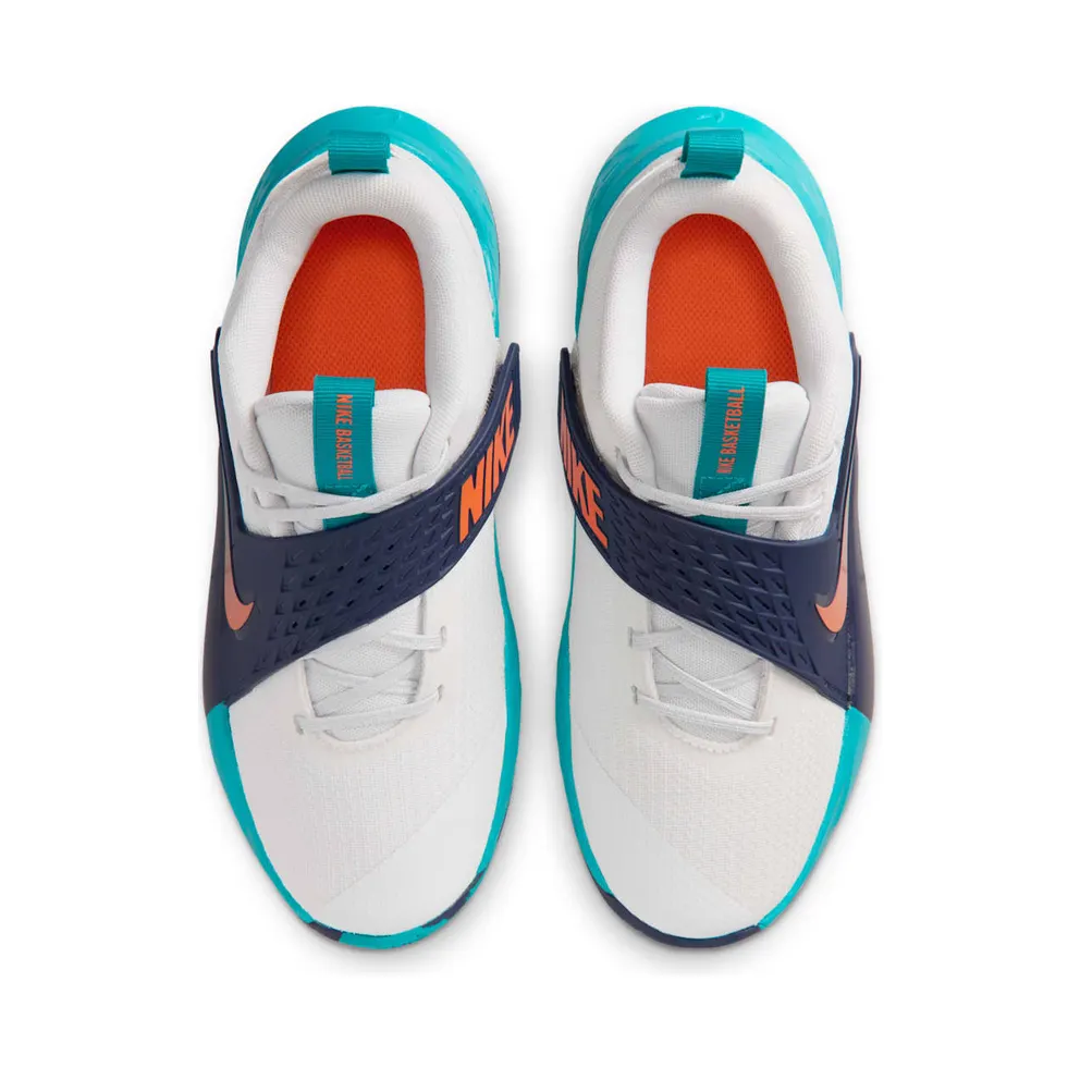 Nike Team Hustle D 12 GS ‘Summit White’ “Summit White / Energy / Midnight Navy / Safety Orange” (HF6279-107)