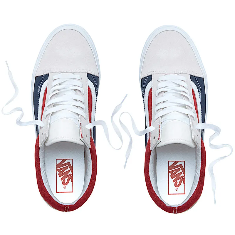 Vans Old Skool Retro Block White/Red-Dress Blues (VN0A38G1QKN)