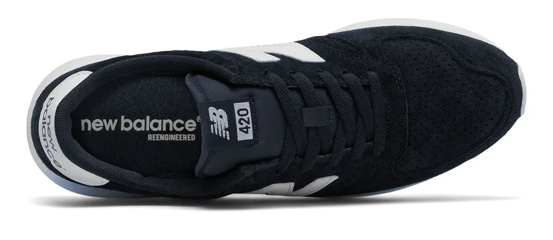 New Balance 420 Re-Engineered Suede Black Black/White (MRL420SN)