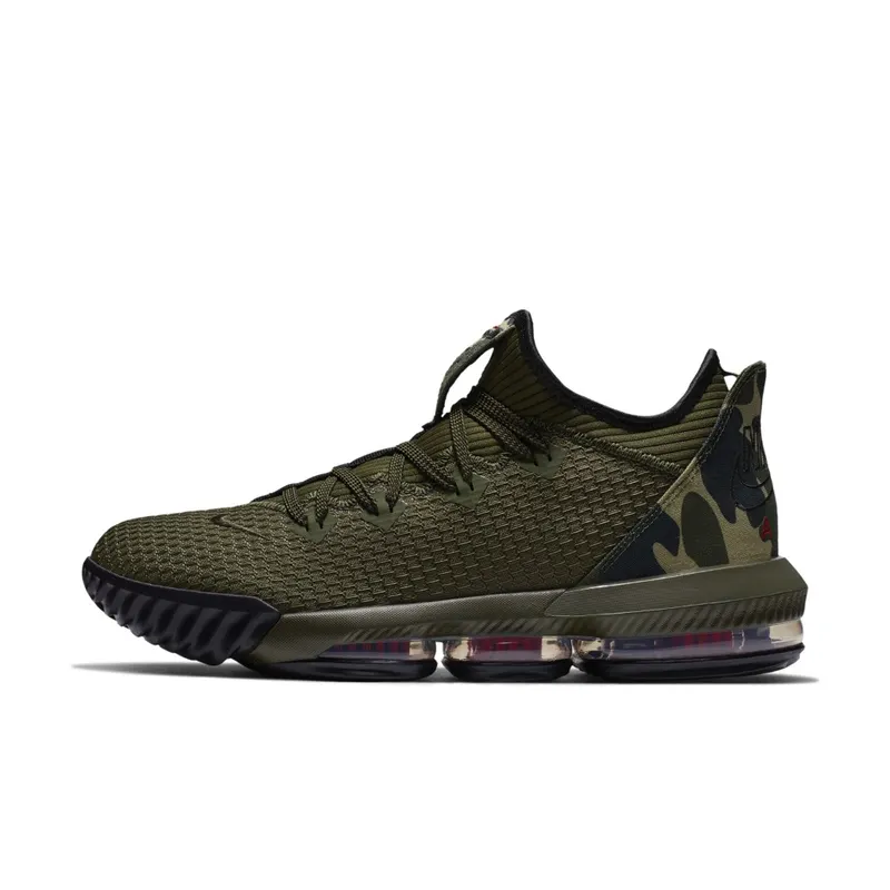 Nike LeBron 16 Low Camo Cargo Khaki/Black-Neutral Olive (CI2668-300)