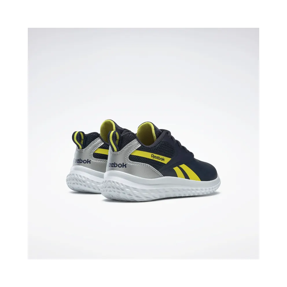 Reebok Rush Runner 3 Shoes Collegiate Navy / Bright Yellow / Silver Metallic