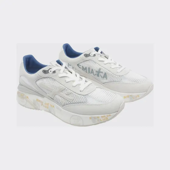 Premiata Moerund Suede and Nylon Sneakers White (MOERUN6732)