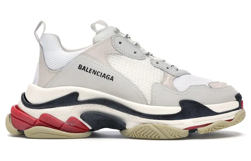 Balenciaga Triple S White Black Red
