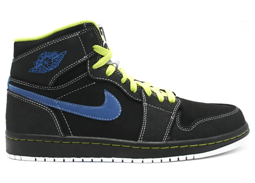 Jordan 1 Retro High Black Cyber Blue Sapphire