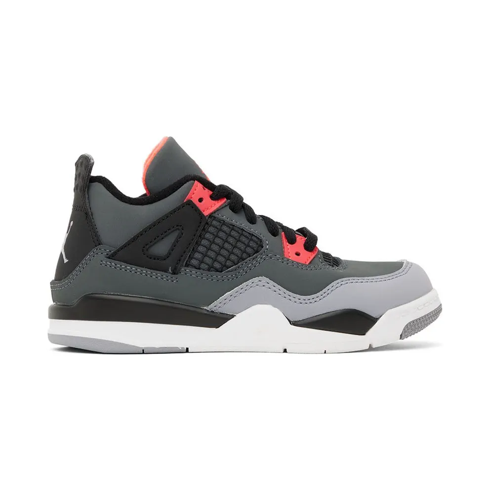 Jordan 4 Retro Infrared (PS) – “Dark Grey / Infrared 23-black-cement Grey” (BQ7669-061)