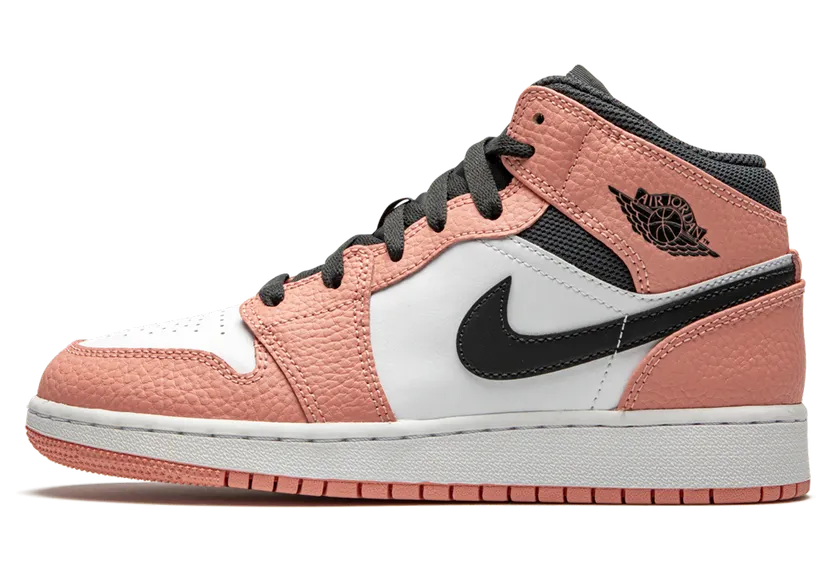 Air Jordan 1 Mid GS Pink Quartz – “Pink Quartz / Dark Smoke Grey / White” (555112-603)