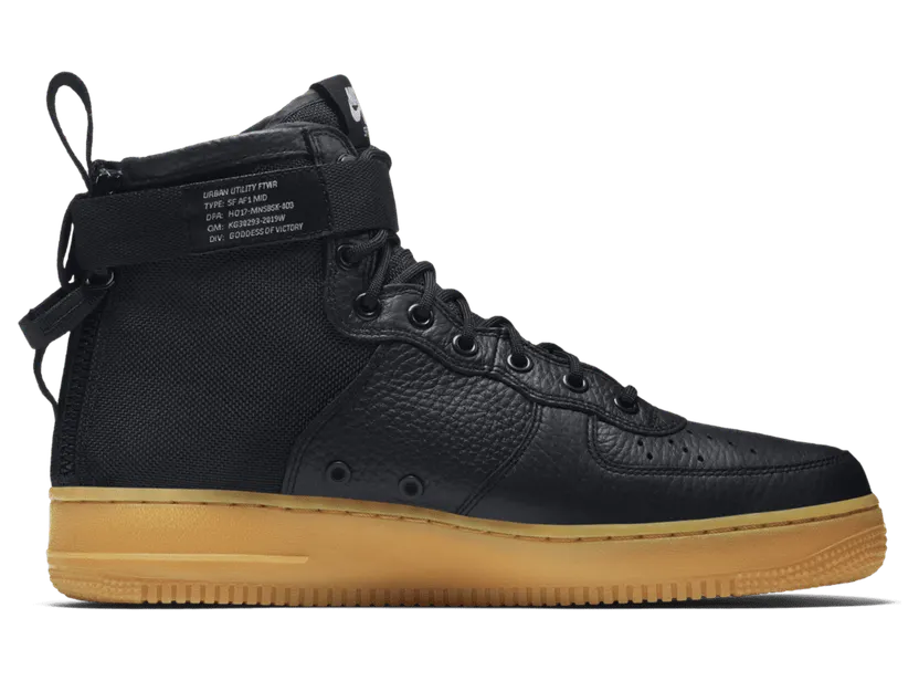 Nike SF Air Force 1 Mid Black Gum