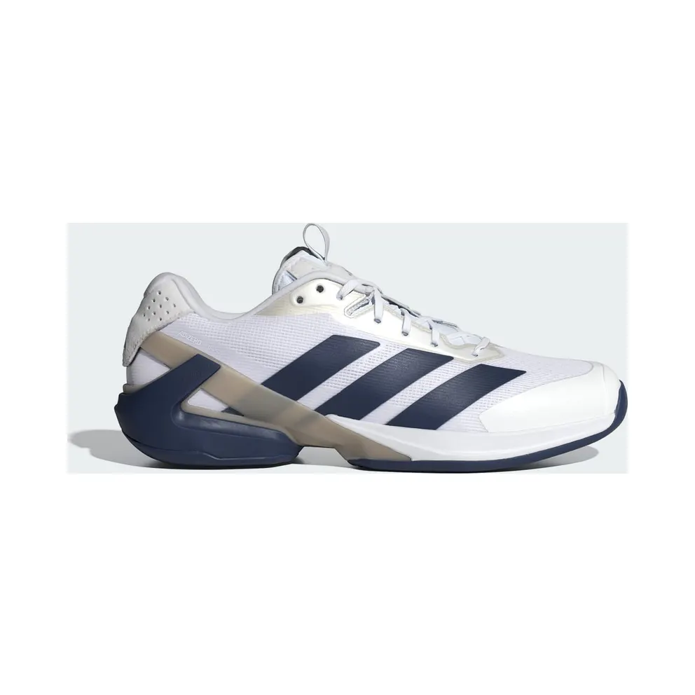 Adidas Adizero Ubersonic 5 Tennisschuhe Cloud White / Dark Blue / Silver Metallic (JR1736)