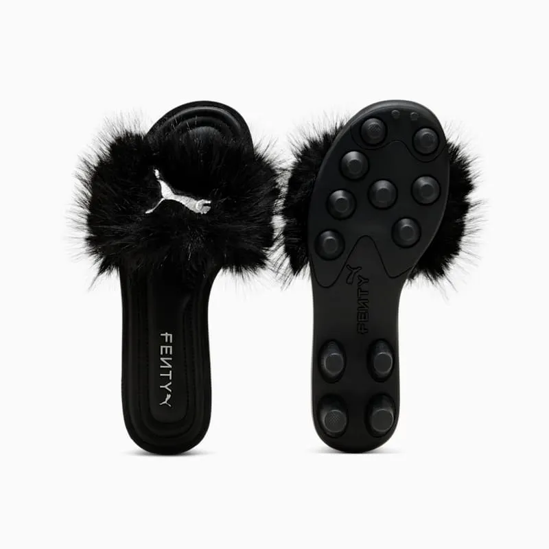Puma Cat Cleat Sandals Fenty Chic Fur Black (404768-02)