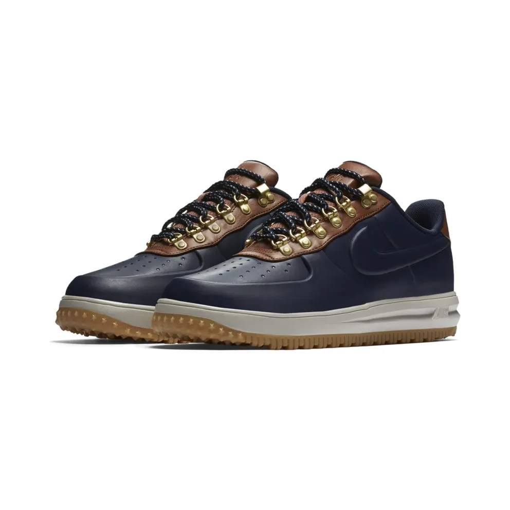Nike Lunar Force 1 Duckboot Low Obsidian Saddle Brown Obsidian/Saddle Brown-Light Bone-Obsidian (AA1125-400)