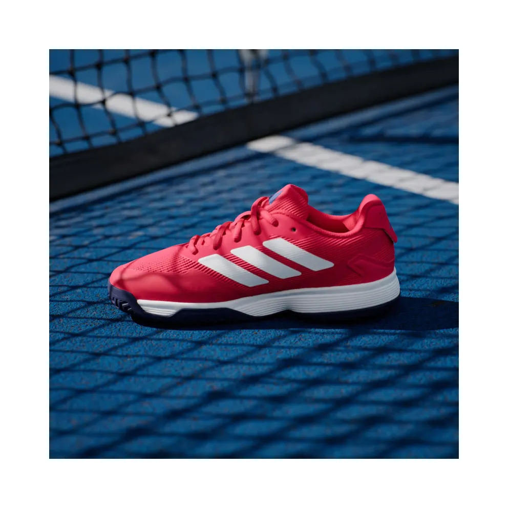 adidas Ubersonic Tennis Shoes Kids “Pure Ruby / Cloud White / Dark Blue” (KK3821)