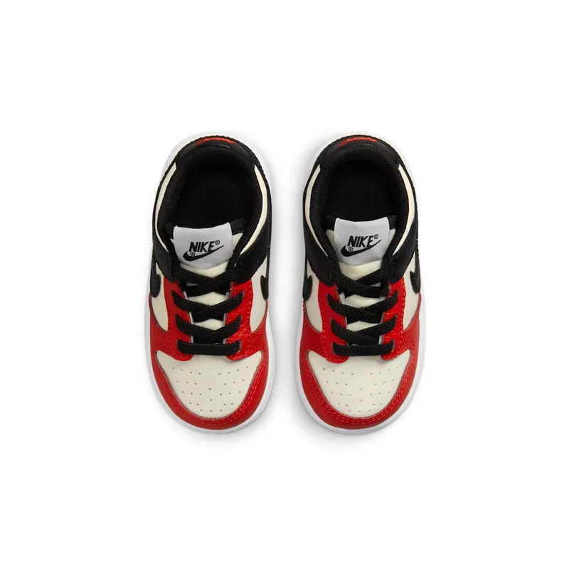 Nike Dunk Low EMB NBA 75th Anniversary Chicago (TD) – “Sail / Black / Black / Chile Red” (DC9562-100)