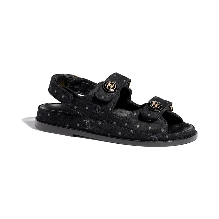 Chanel Printed Sandal Black Denim (G35927 X56946 0S942)