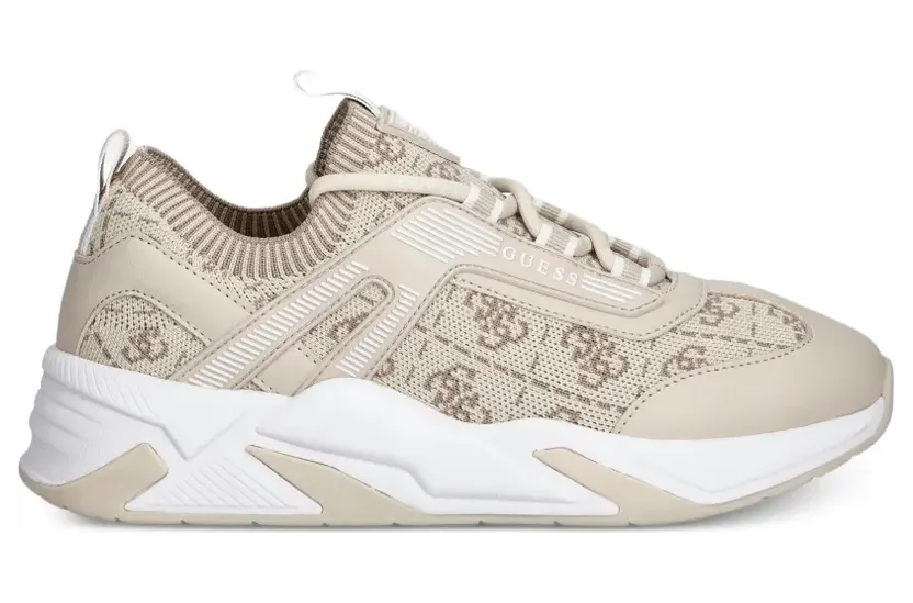 GUESS USA Genga sneakers met logopatroon – Beige (FLPGENFAM12)