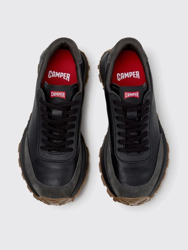 Camper Drift Trail Grained Leather with Vibram Sole Black (K100928-025DRIFTTRAIL0)