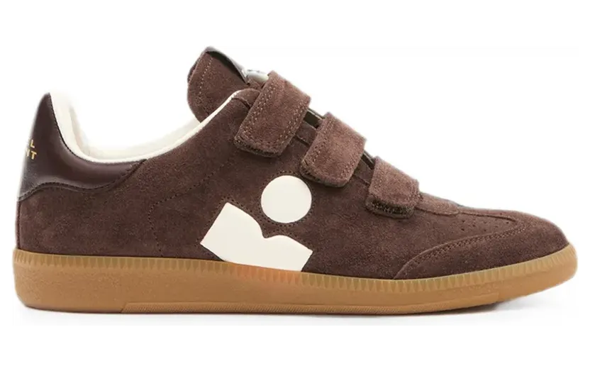 ISABEL MARANT Beth sneakers met klittenband – Bruin (BK0013FAC1E09S)
