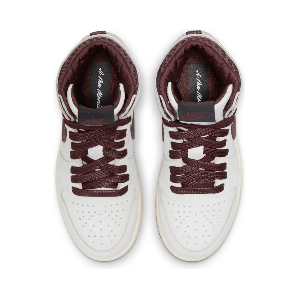 Air Jordan x Ma Maniere 1 High OG (PS) – “Sail / Burgundy Crush” (DO7099-100)
