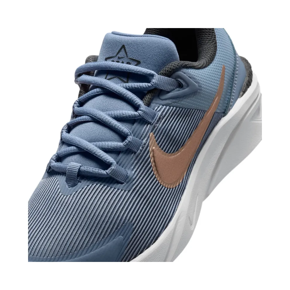 Nike Star Runner 4 Ashen Slate Armory Navy Pure Platinum Metallic Red Bronze (DX7615-405)