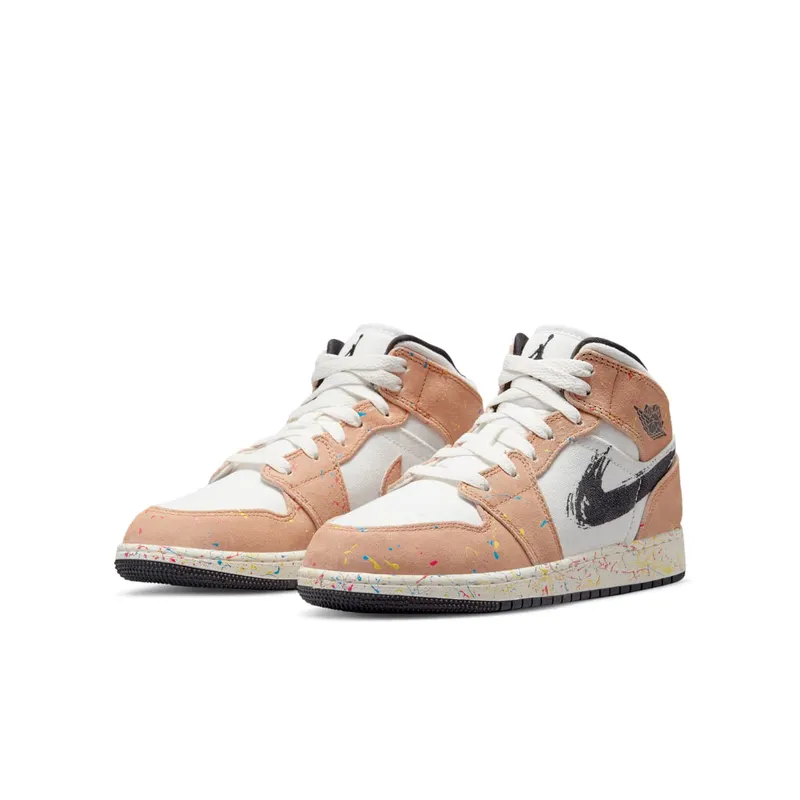 Jordan 1 Mid SE Brushstroke (GS) (DA8006-100)