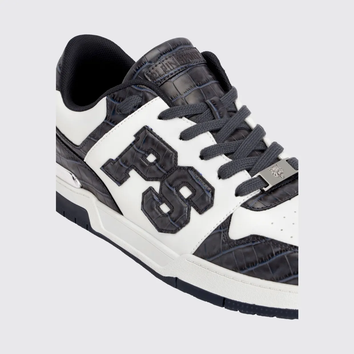Plein Sport Crocodile Print Leather Sneakers White 2 (SAFSUSC0934SLE004N0114) (2)