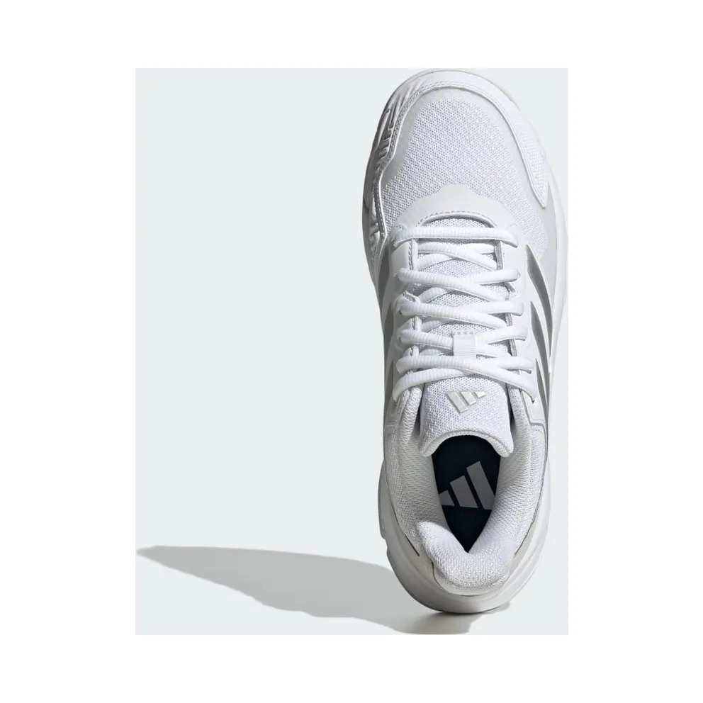 Adidas CourtJam Control 3 Tennis Shoes Cloud White / Silver Metallic / Grey One (ID2457)
