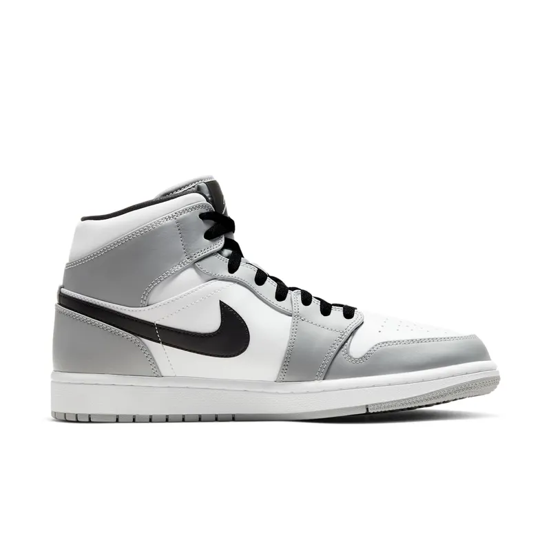 Jordan 1 Mid Light Smoke Grey Light Smoke Grey/Black-White (554724-092)