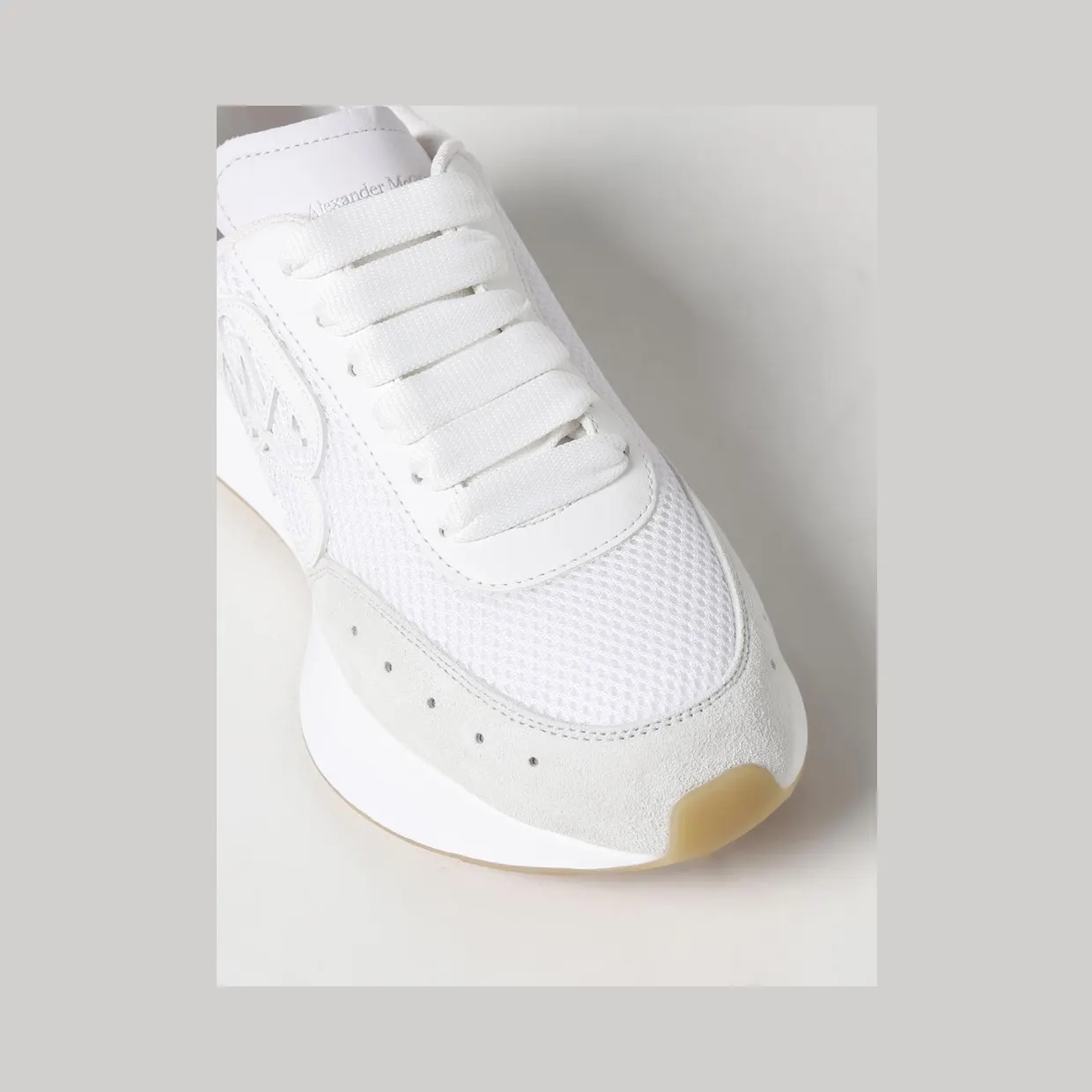 Mcqueen sneakers in mesh and leather with Seal logo White (687996W4WN58856) (3)
