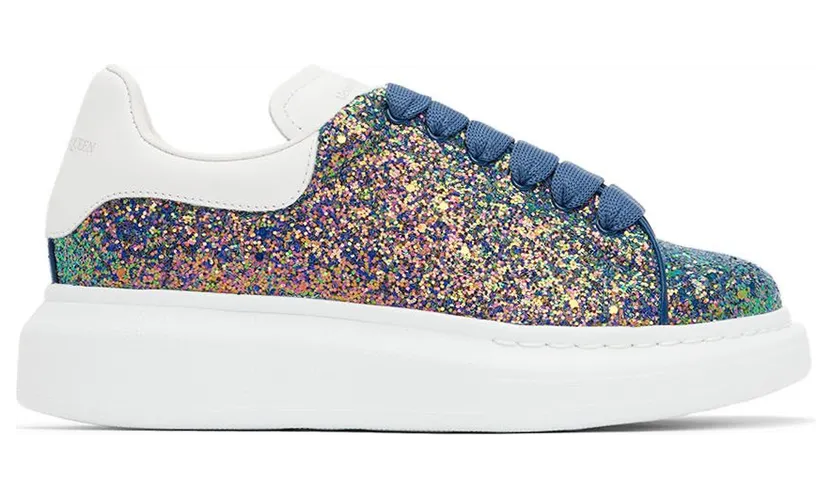 Alexander McQueen Kids Multicolor Glitter Oversized 3138 Gre.Ag./White/P (681605W4MC4)