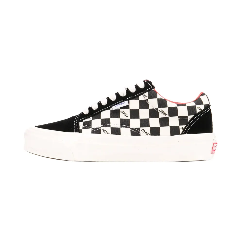 Vans Black and Off-White Checkerboard NS OG Old Skool LX Sneakers (VN0A4UUT20Y)