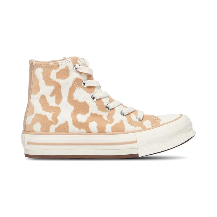 Converse Chuck Taylor All Star EVA Lift Hi Leopard Egret Warm Quarry (A11113F)