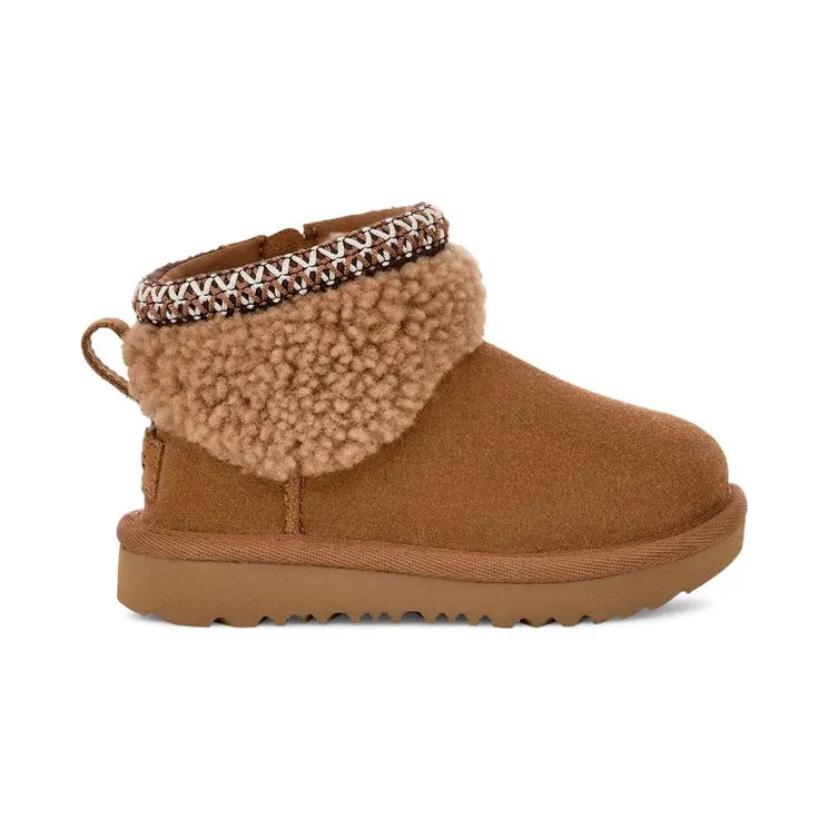 UGG Classic Ultra Mini Maxi Curly Boot Chestnut (1157730T-CHE)