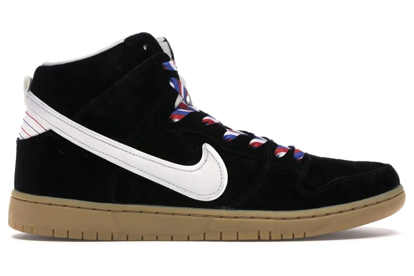 Nike Dunk High Premium SB ‘Barbershop’ Black/White-Gum Light Brown (313171-021)