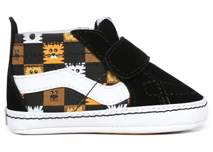 VANS Checkerboard Sk8-hi Crib Babyschoenen (Zwart)