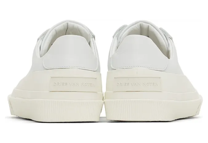Dries Van Noten White Calfskin Low-Top Sneakers (MS27/131 QU132) (4)