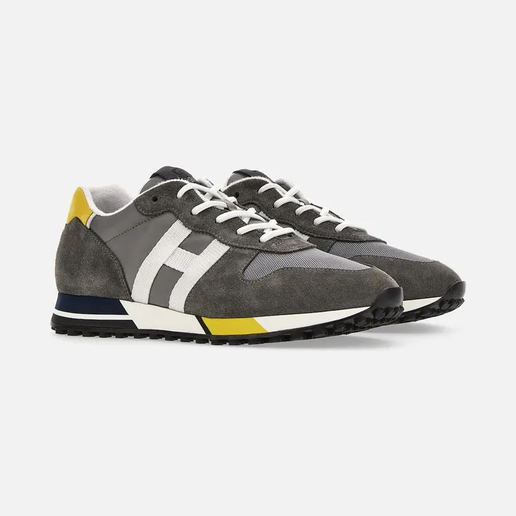 Sneakers Hogan H383 Grey White Yellow (HXM3830AN51MM40BBB)