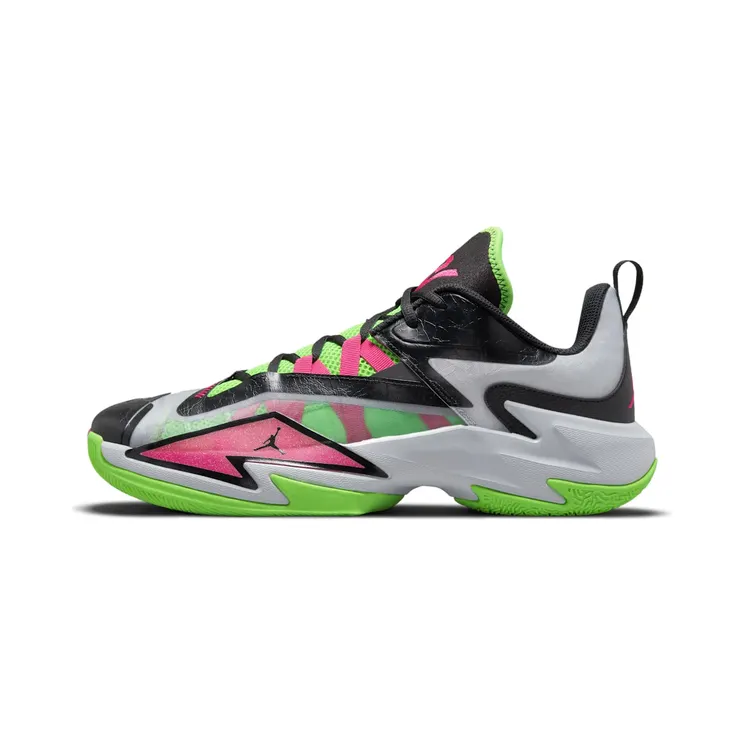 Jordan ONE TAKE 3 Westbrook “Wolf Grey / Electric Green / Black / Pink Prime” (DC7701-002)